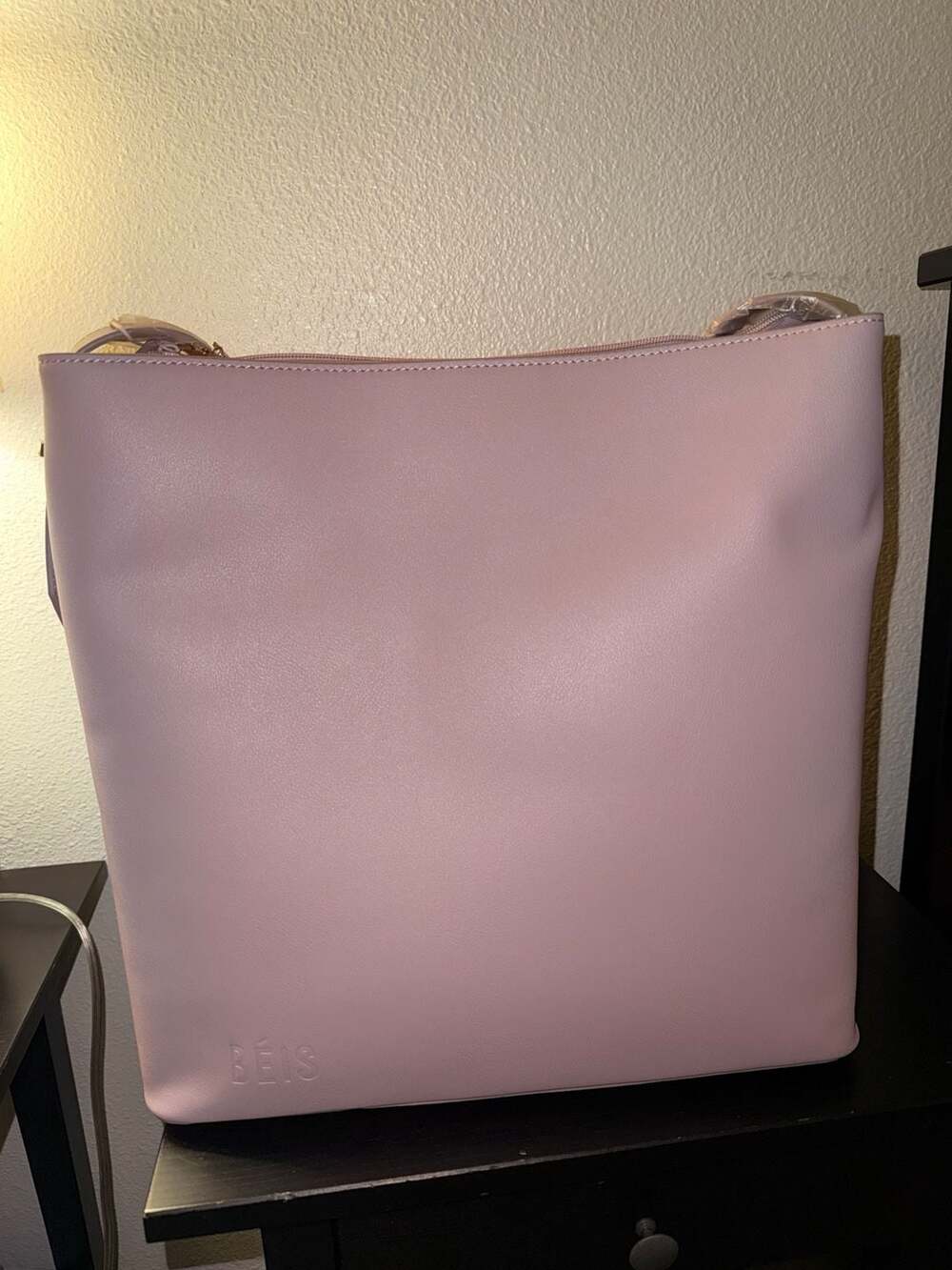 NWT Beis Wicked Pink Tote Bag Vegan Leather Travel Work Purse Limited Edition